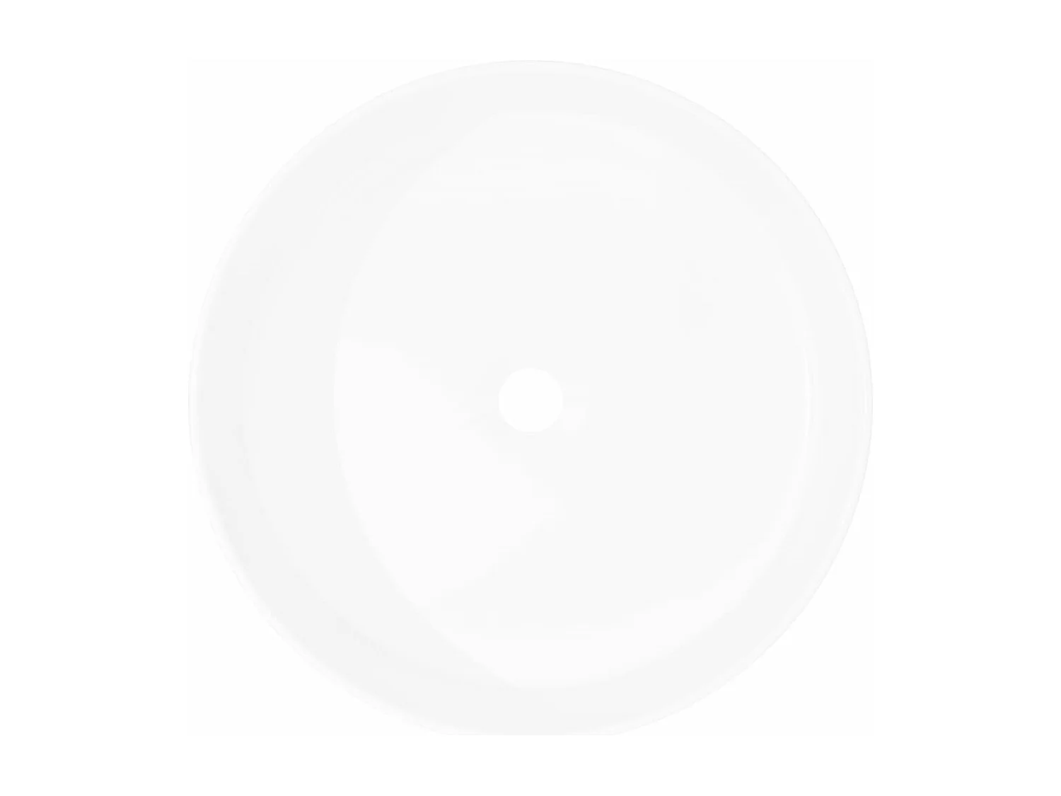 Lavabo ronde Céramique Blanc 40 x 15 cm