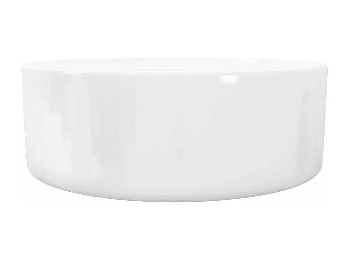 Lavabo ronde Céramique Blanc 40 x 15 cm