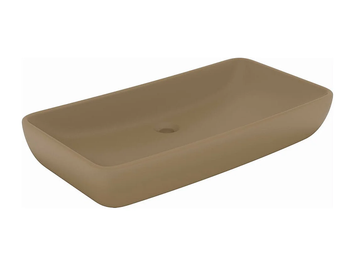 Lavabo rettangolare di lusso Crema opaco 71x38 cm Ceramica