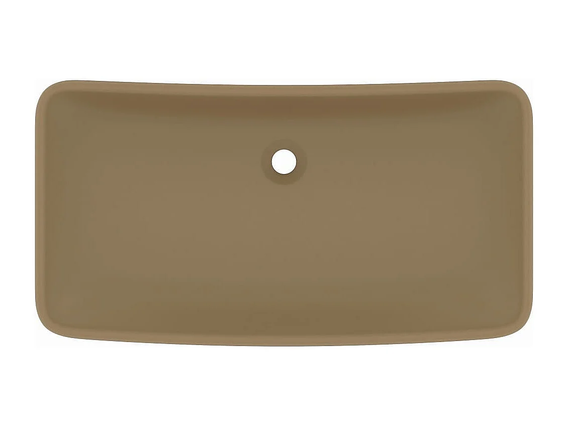 Lavabo rettangolare di lusso Crema opaco 71x38 cm Ceramica