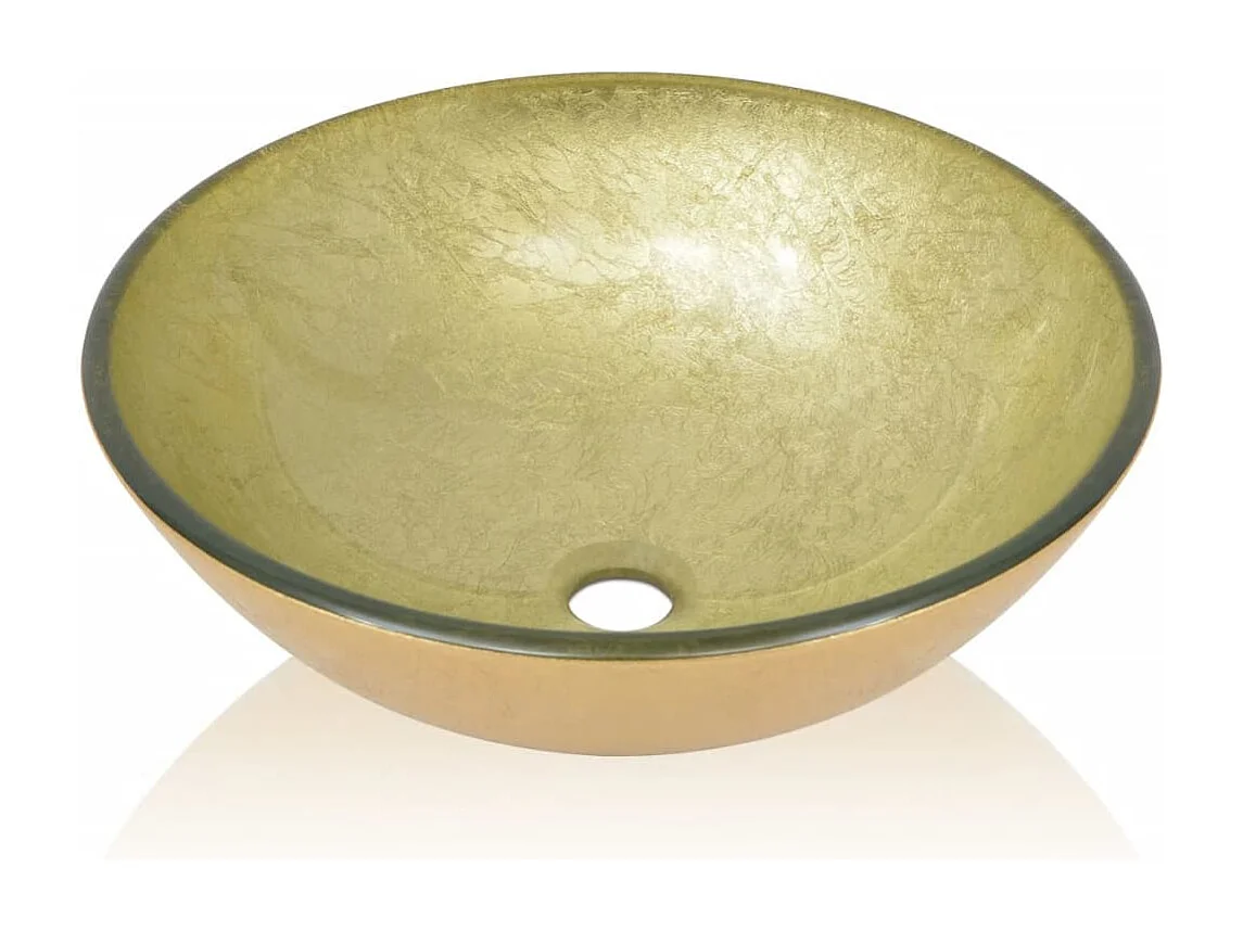 Lavello in Vetro Temperato 42 cm Oro