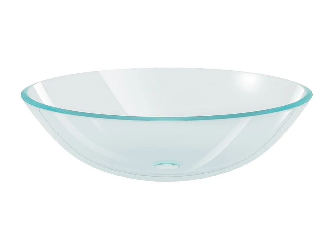 Lavabo de bain avec robinet et drain à poussoir Verre trempé