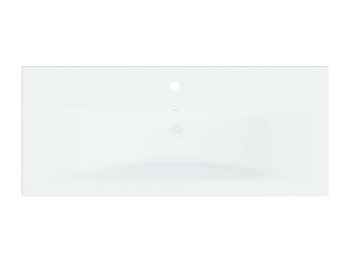 Pia embutida com torneira 91x39x18 cm cerâmica branca