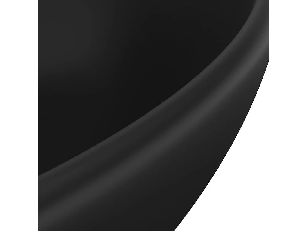Lavabo ovale de luxe Noir mat 40x33 cm Céramique