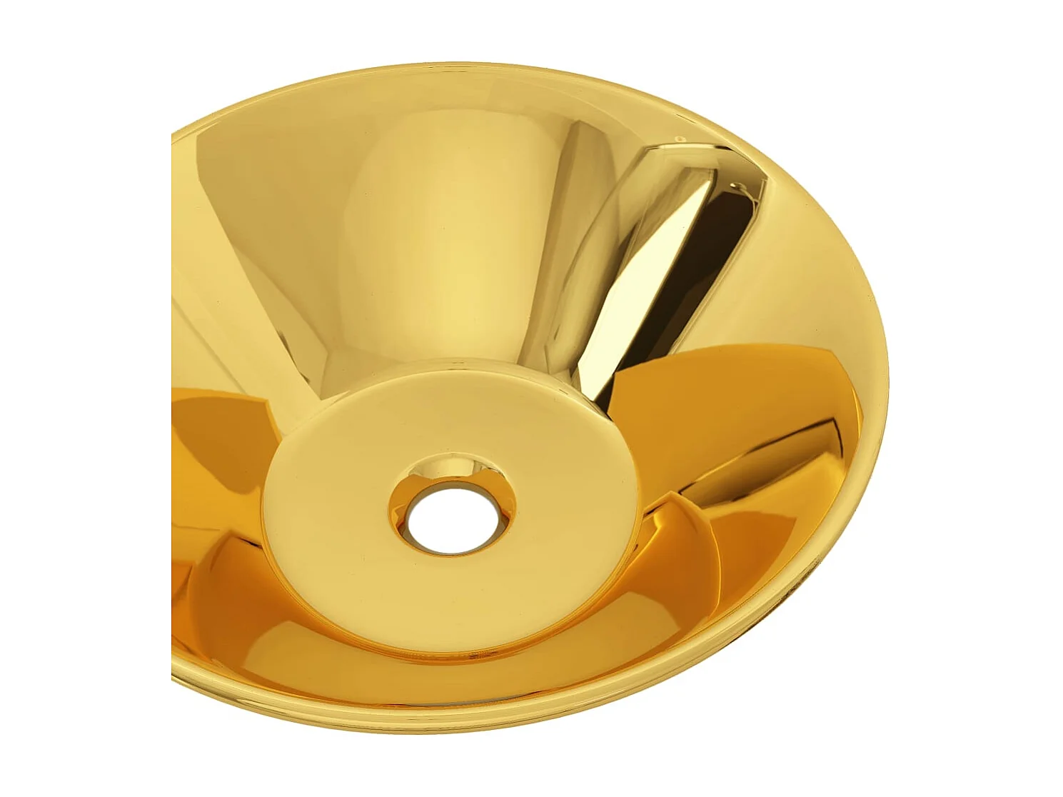 Lavabo 42 x 14 cm Céramique Doré