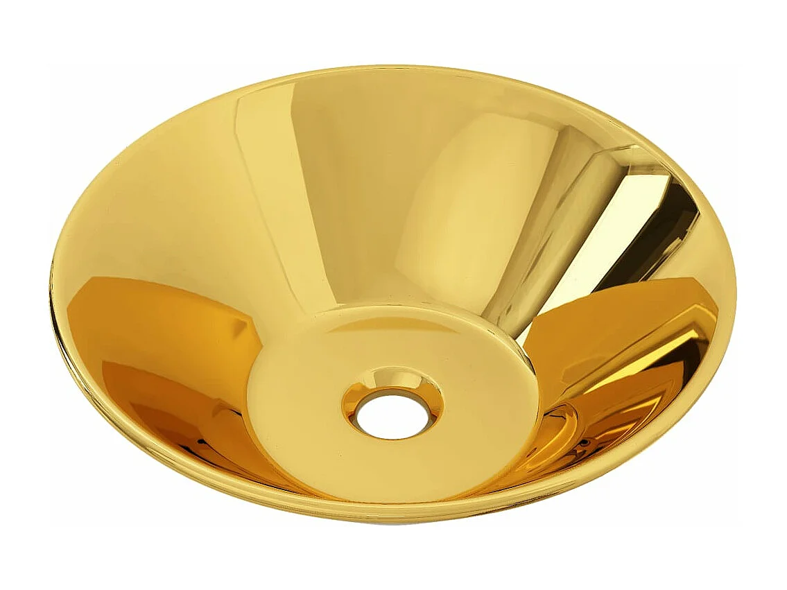 Lavatório 42 x 14 cm Cerâmica Ouro