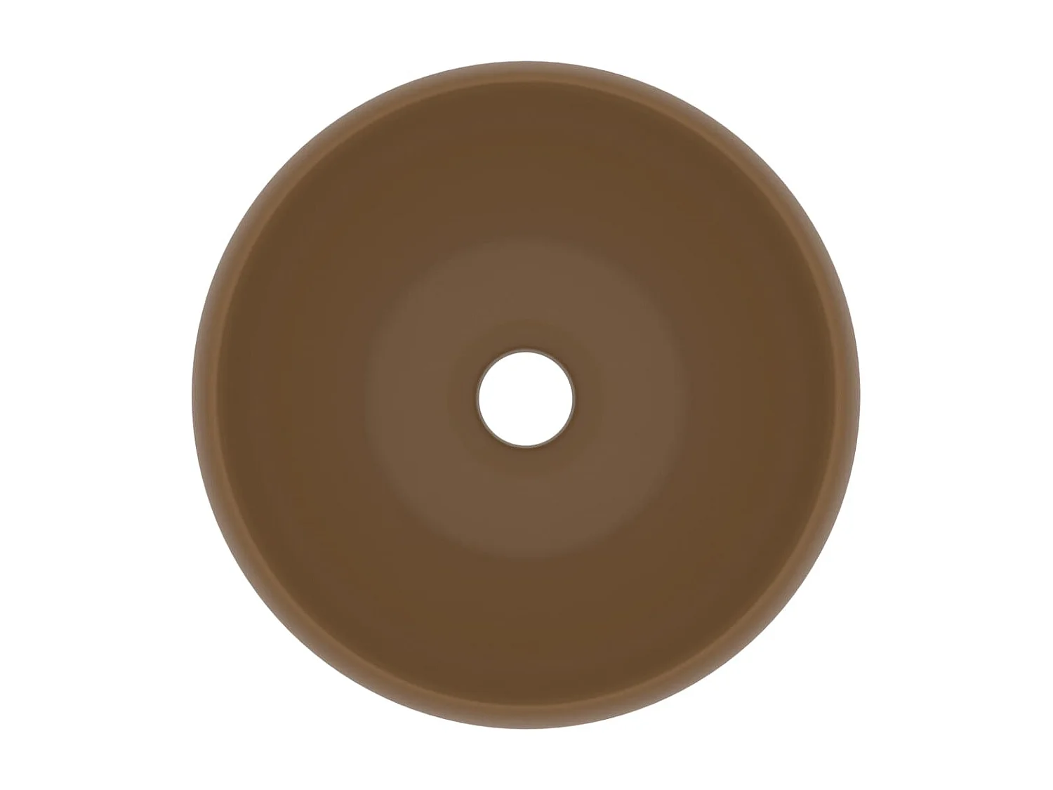 Lavabo rond de luxe Crème mat 40x15 cm Céramique