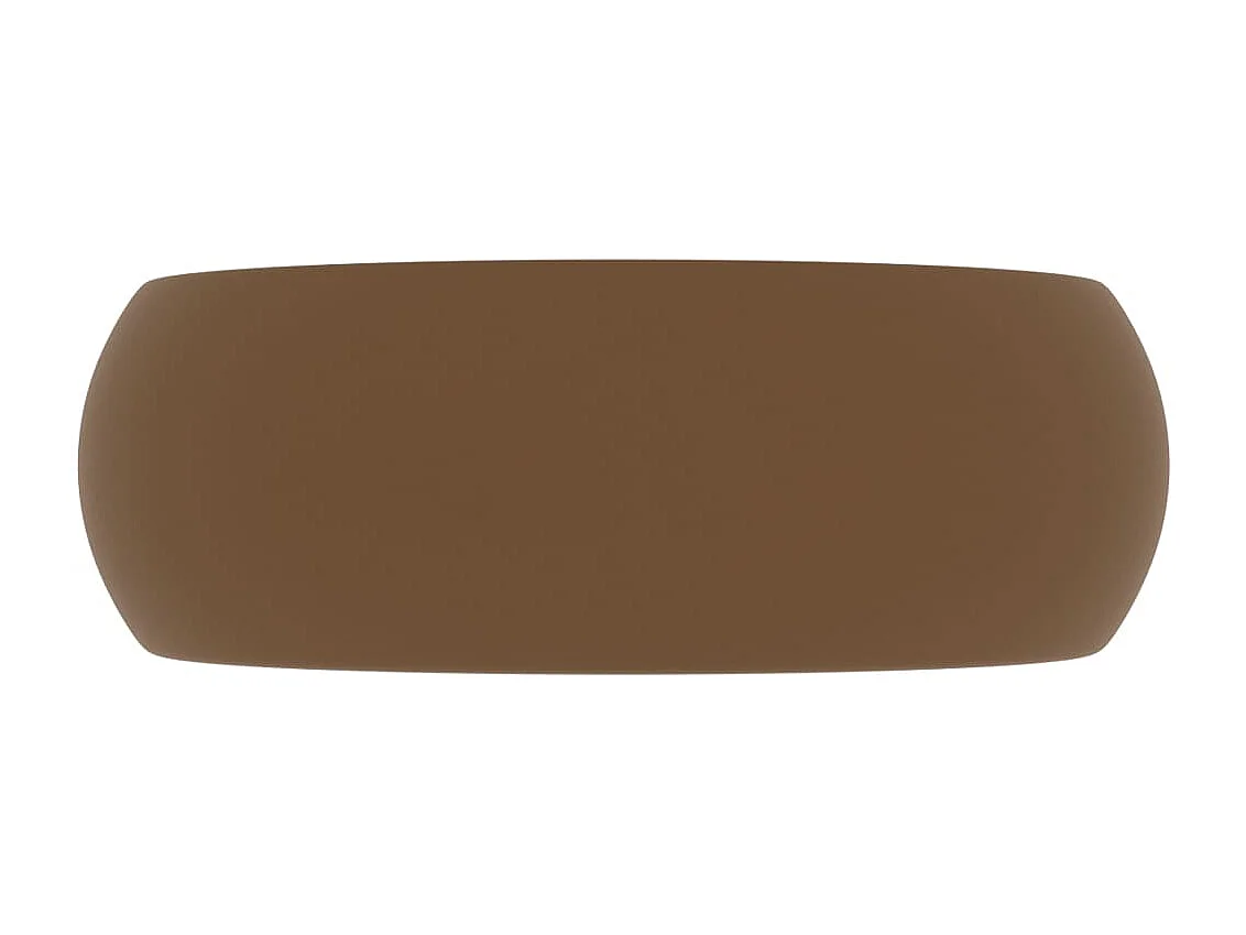 Lavabo rond de luxe Crème mat 40x15 cm Céramique