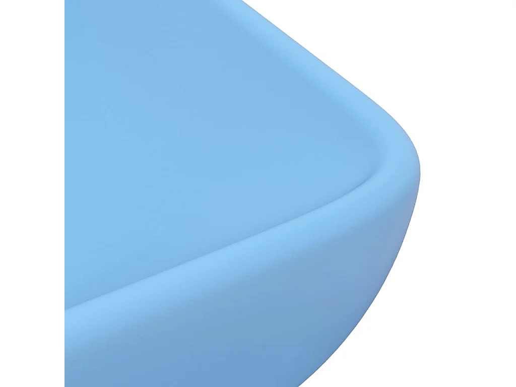 Lavabo rettangolare di lusso Azzurro opaco 71x38 cm Ceramica