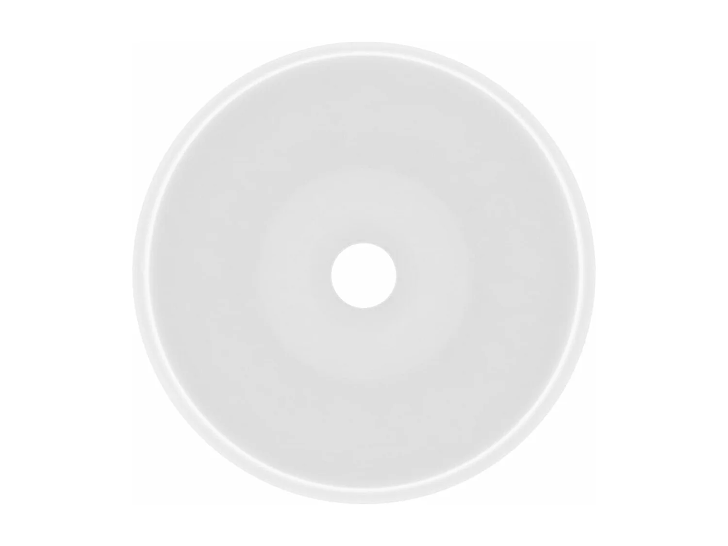 Lavabo rond de luxe Blanc mat 40x15 cm Céramique