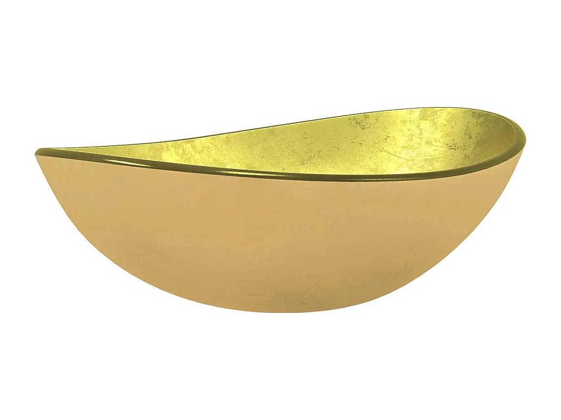 Lavabo Verre trempé 54,5x35x15,5 cm Doré