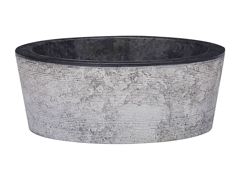 Schwarzes Waschbecken Ø40x15 cm Marmor