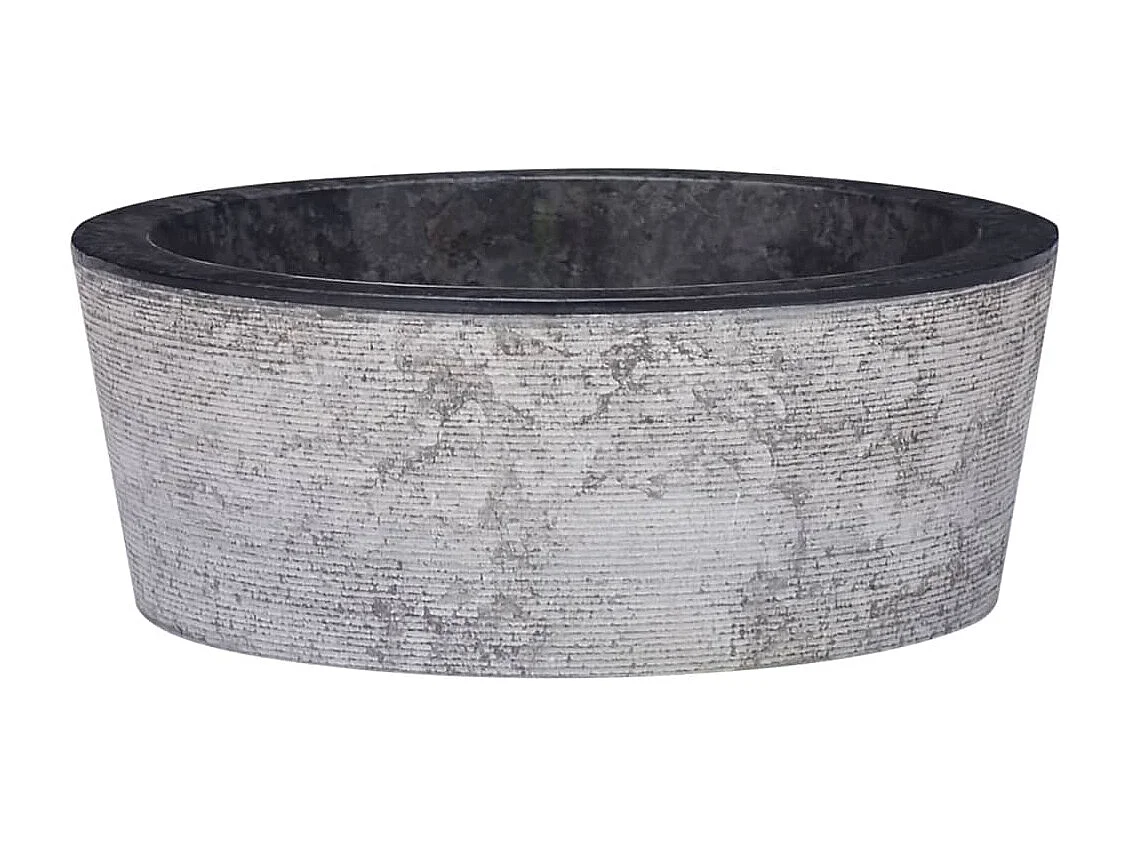 Lavabo Noir Ø40x15 cm Marbre