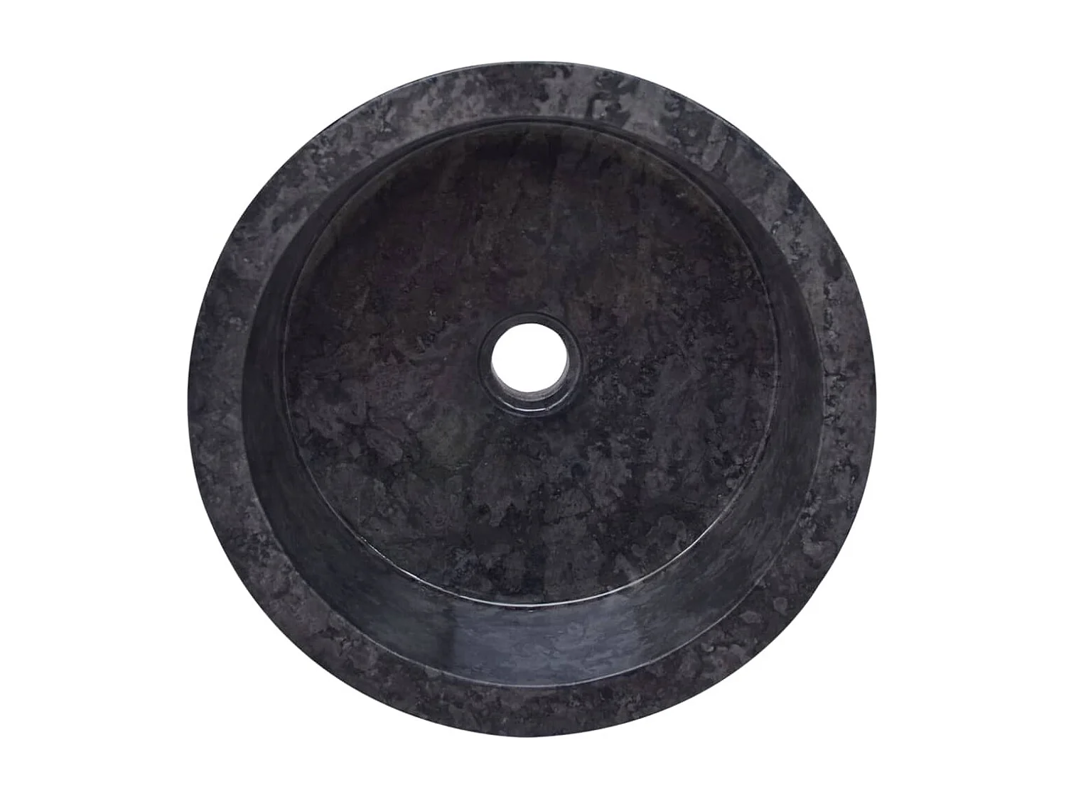 Lavabo Noir Ø40x15 cm Marbre