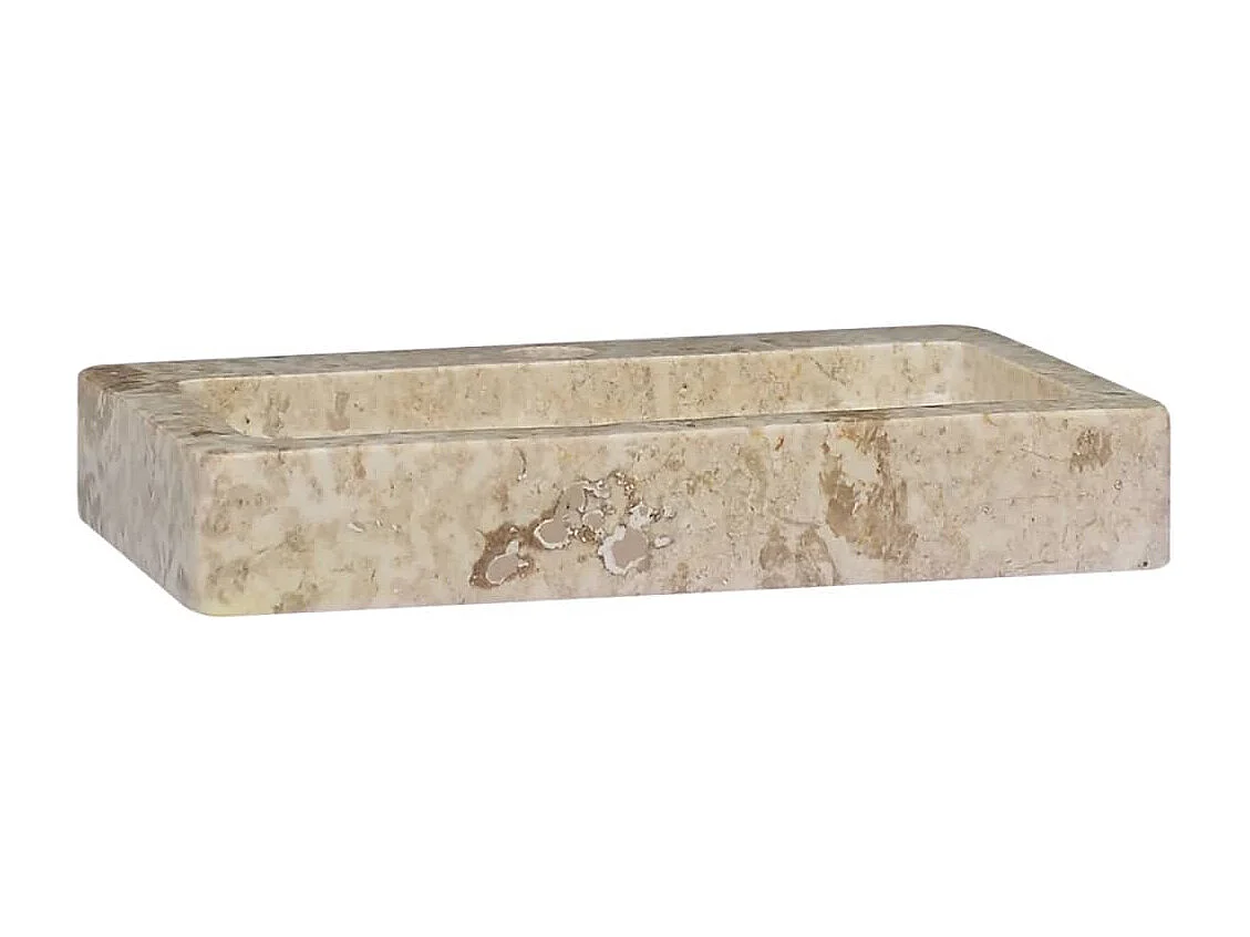Lavabo mural crème 38x24x6,5 cm marbre