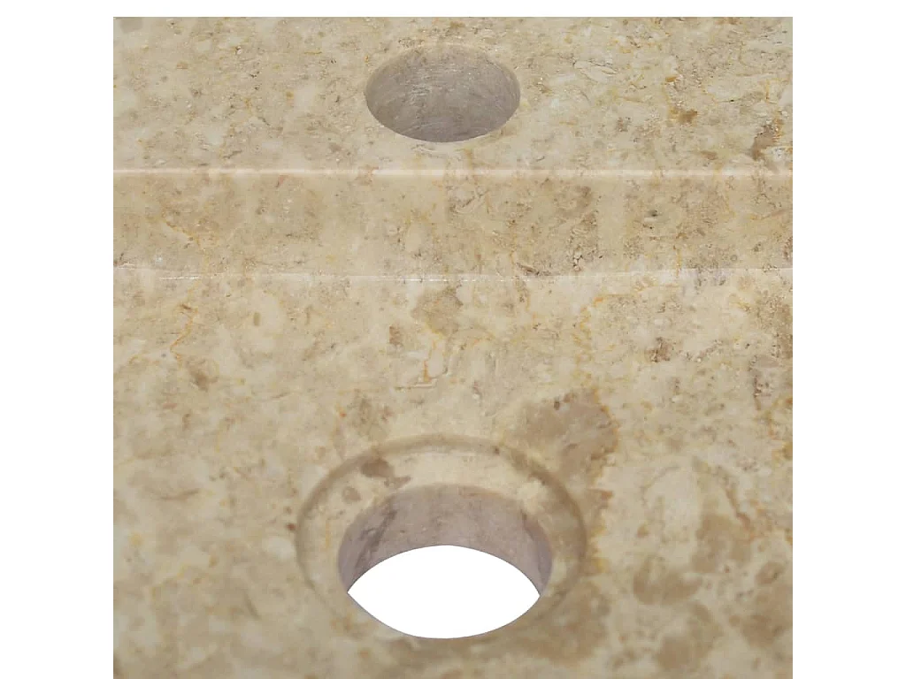 Lavabo mural crème 38x24x6,5 cm marbre