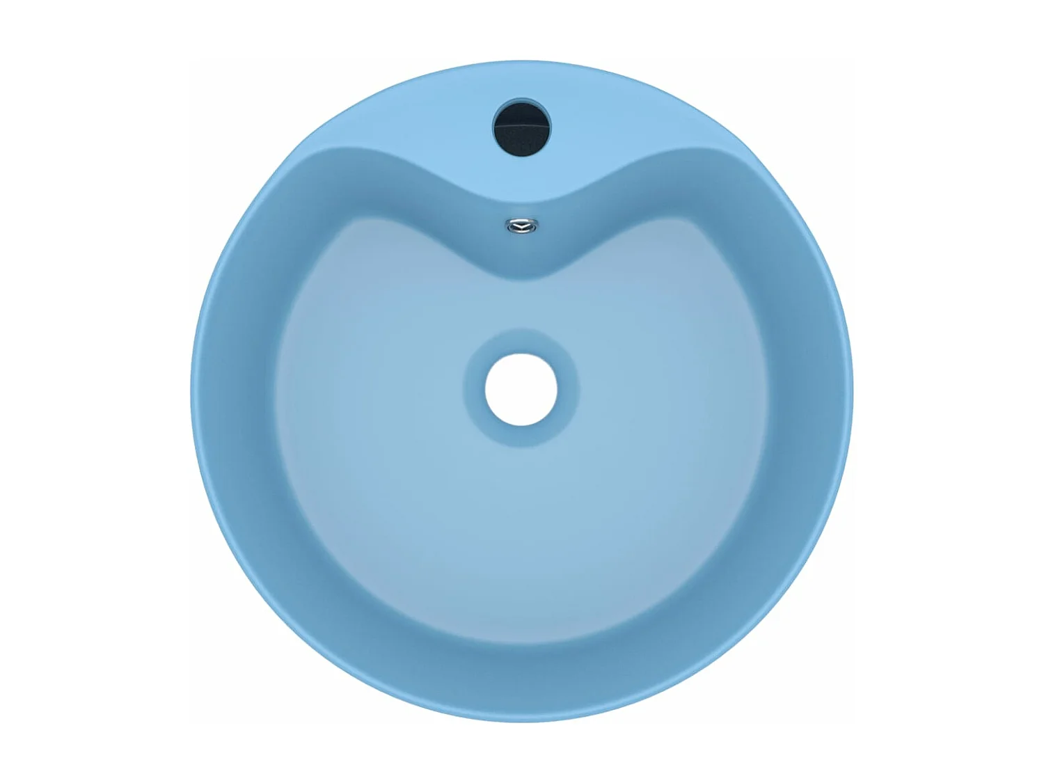 Lavatório luxuoso com transbordamento Azul claro fosco 36x13cm Cerâmica