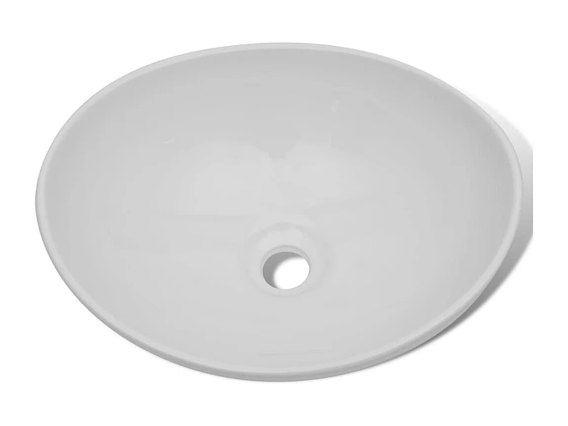 Lavabo céramique 40 x 33 cm Ovale Blanc