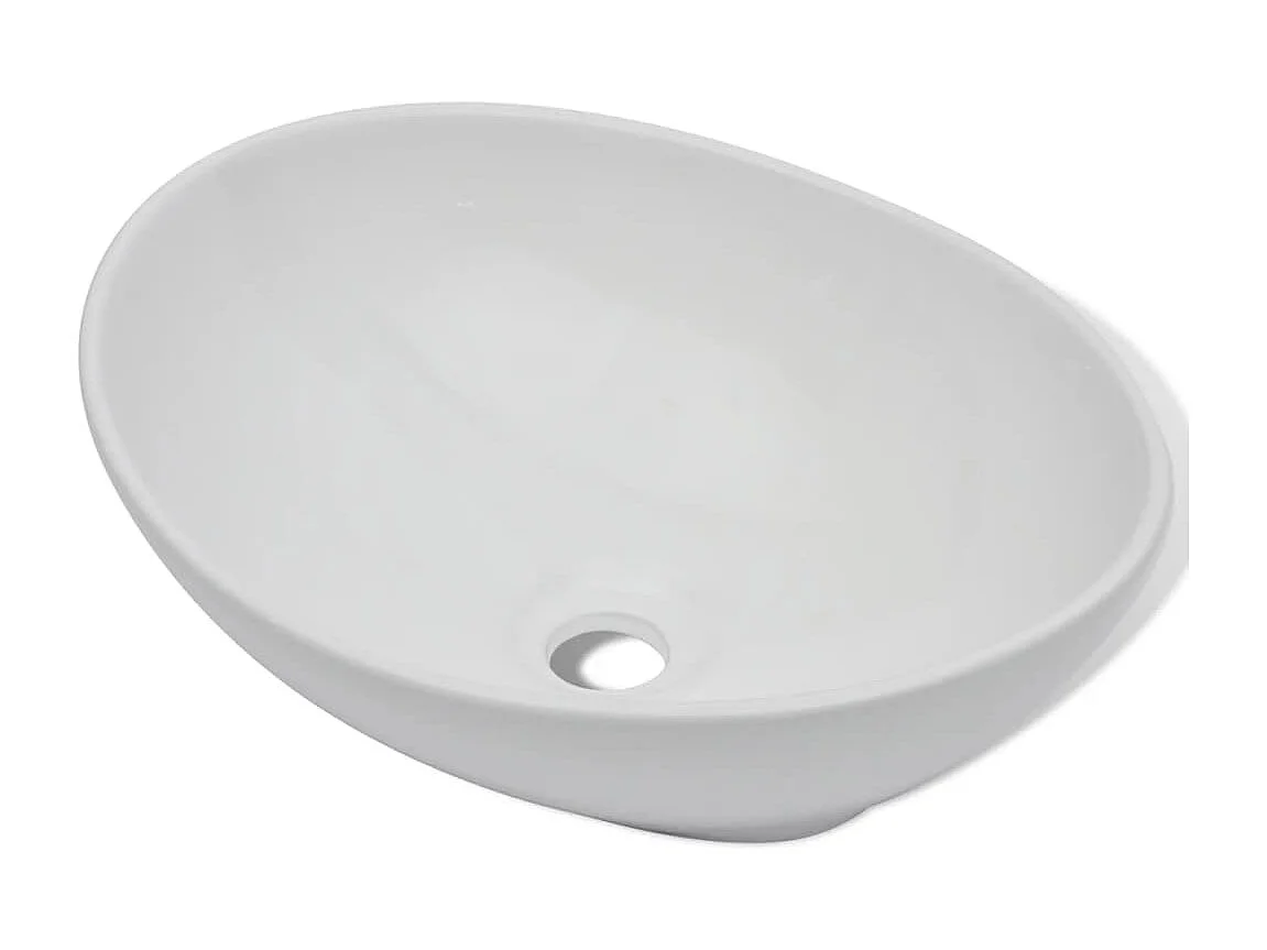 Lavabo céramique 40 x 33 cm Ovale Blanc