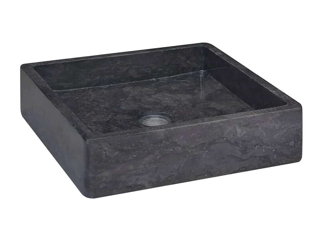 Lavabo Nero 40x40x10 cm Marmo