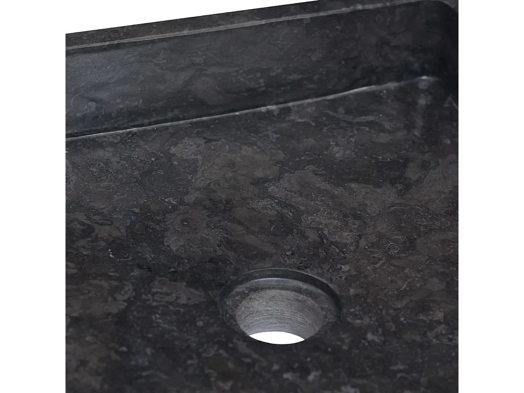 Lavabo Nero 40x40x10 cm Marmo