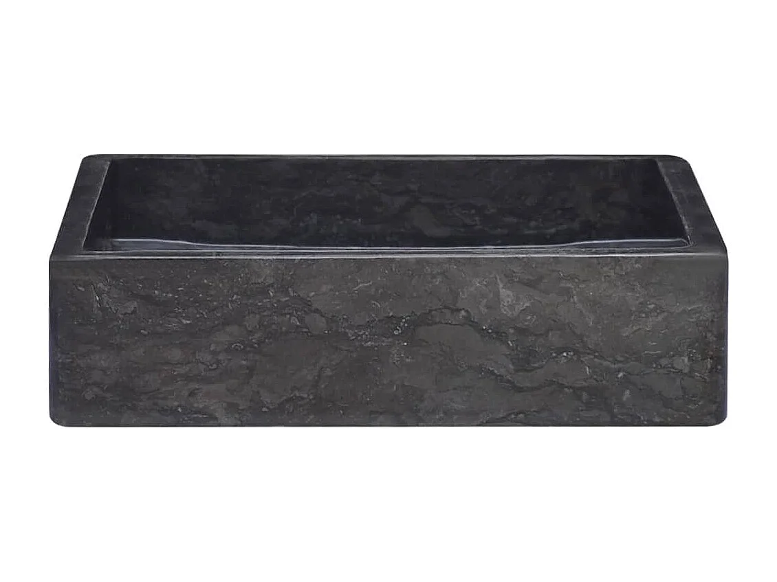 Lavabo Nero 40x40x10 cm Marmo