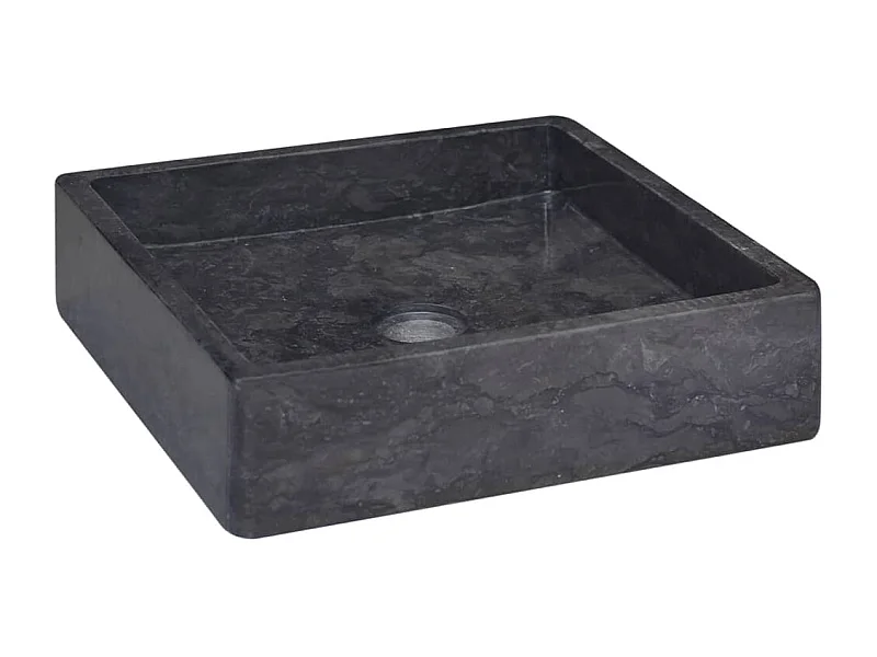 Lavabo Nero 40x40x10 cm Marmo
