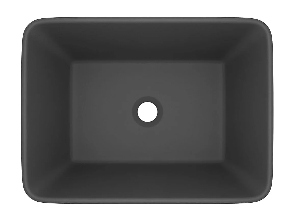 Lavabo de luxe Gris foncé mat 41x30x12 cm Céramique