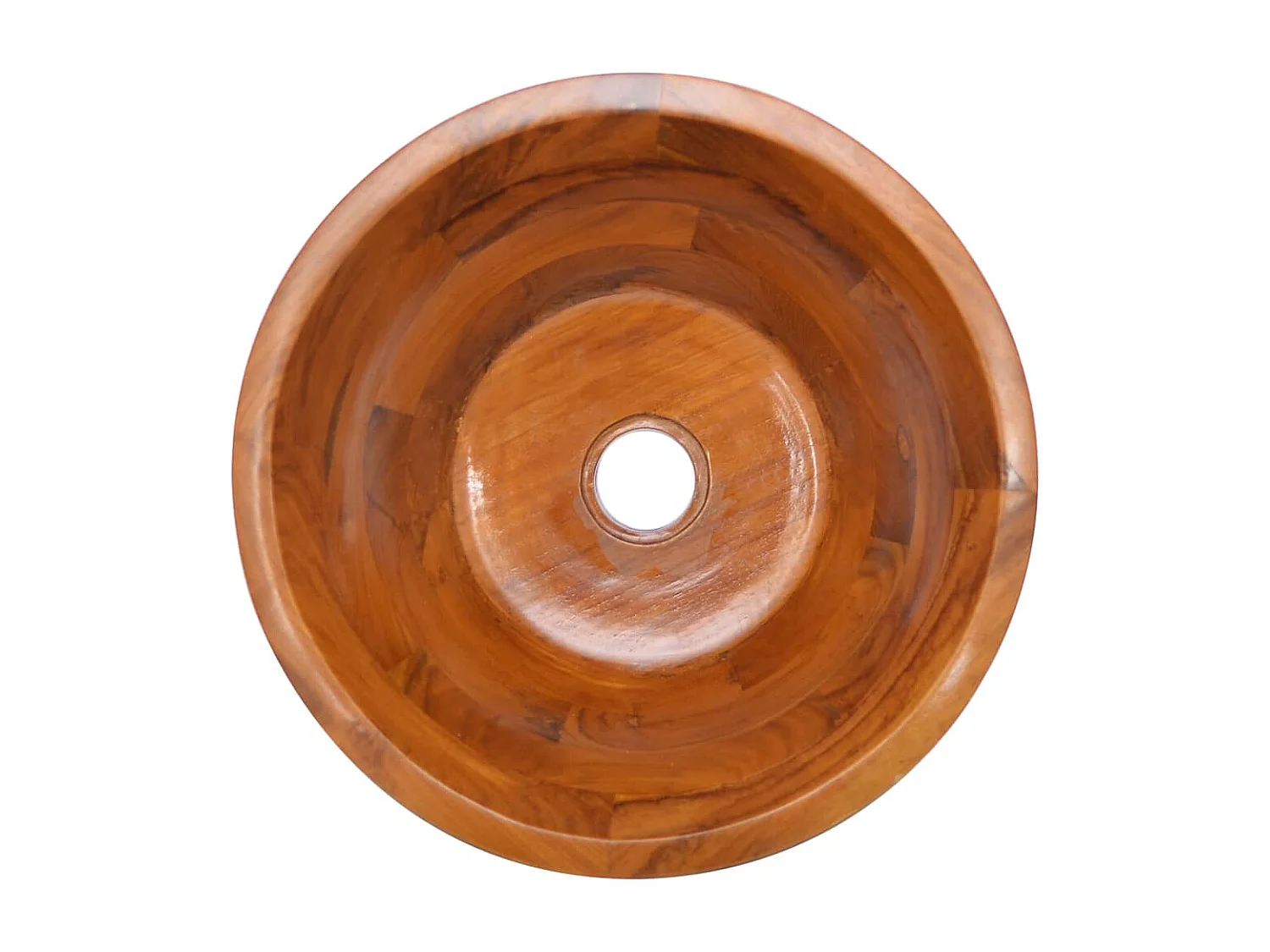 Waschbecken aus massivem Teakholz Φ40x20 cm