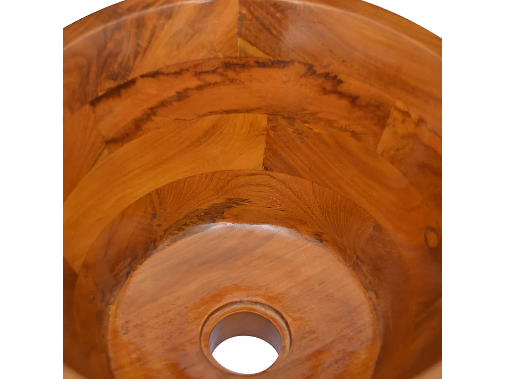 Waschbecken aus massivem Teakholz Φ40x20 cm
