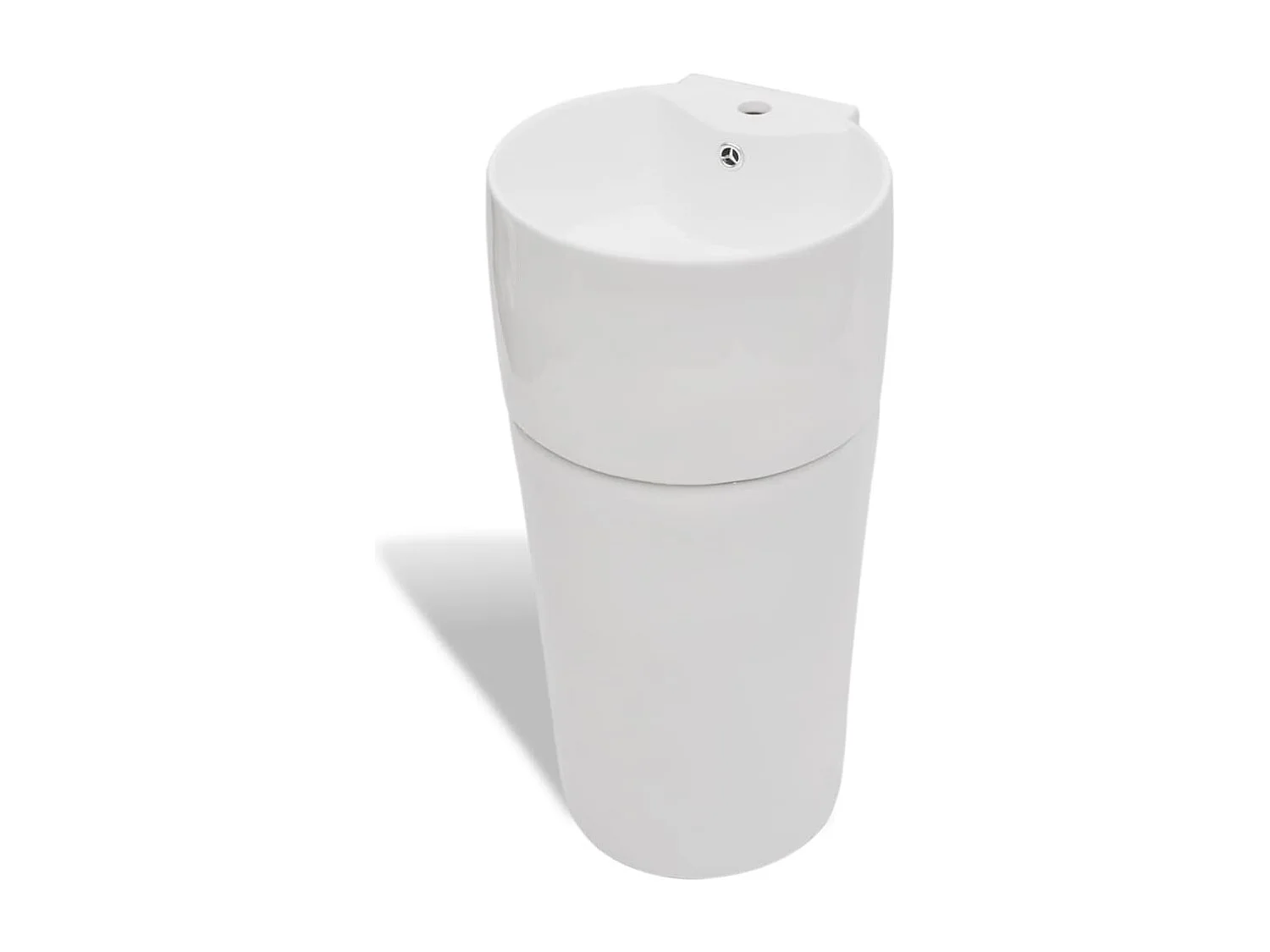 Vasque à trou de trop-plein/robinet céramique Blanc pour salle de bain