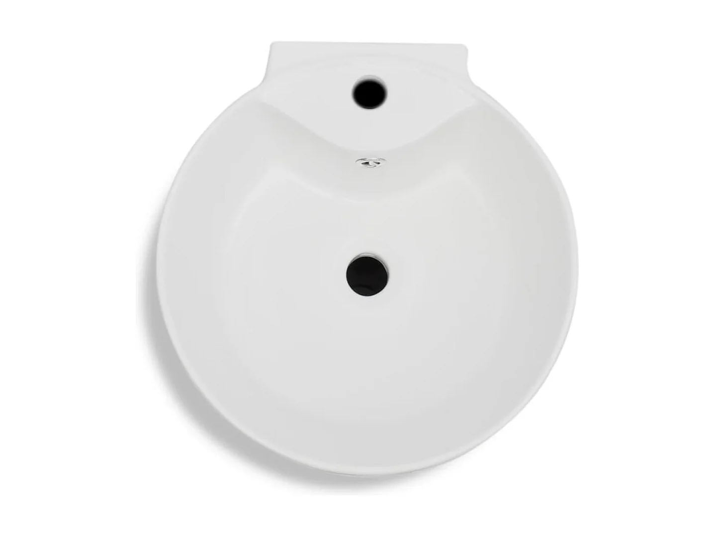 Vasque à trou de trop-plein/robinet céramique Blanc pour salle de bain