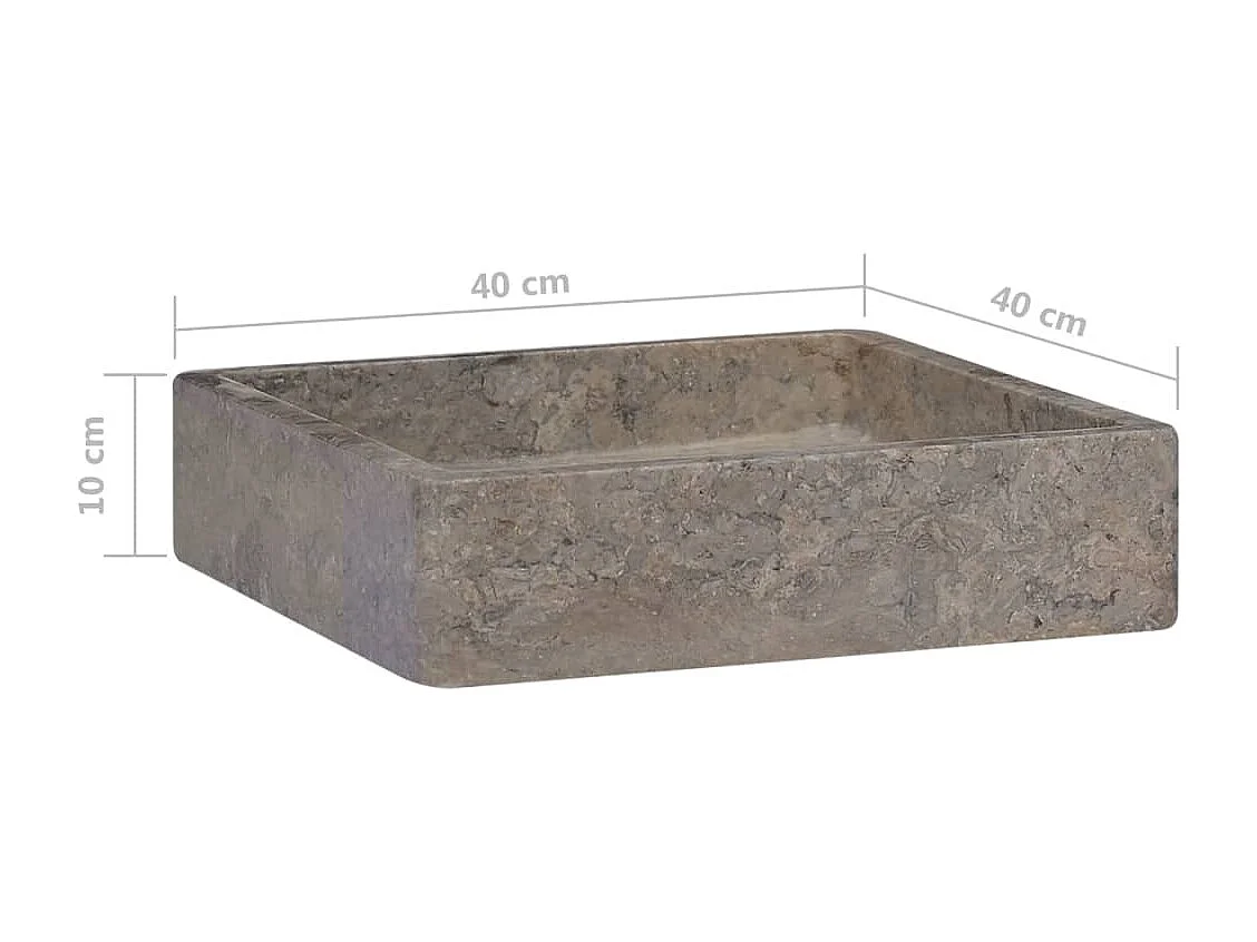 Lavabo Gris 40x40x10 cm Marbre