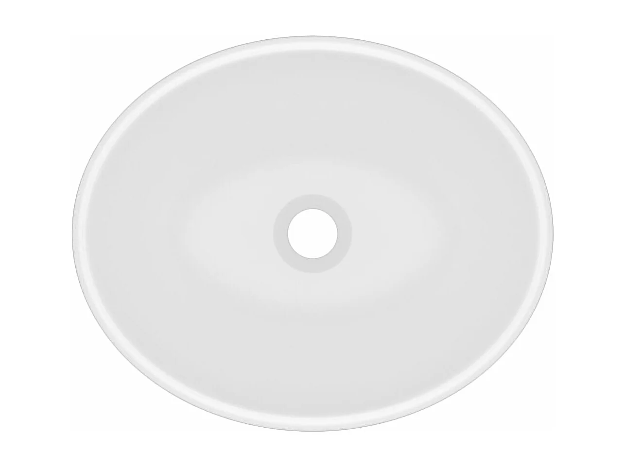 Lavabo ovale de luxe Blanc mat 40x33 cm Céramique