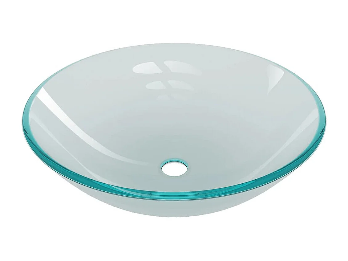 Lavabo vasca con rubinetto e piletta push-pull In vetro temperato