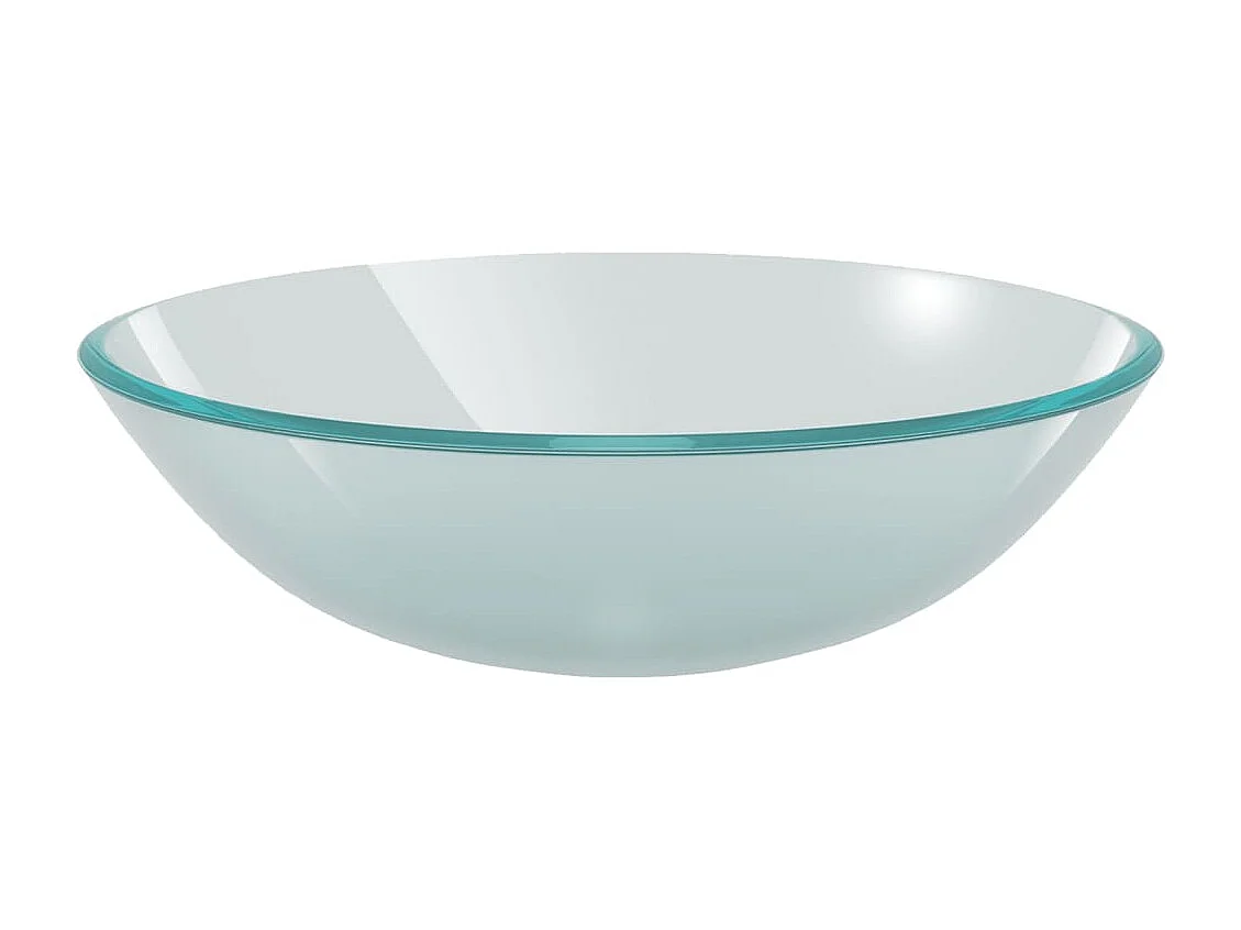 Lavabo de bain avec robinet et drain à poussoir Verre trempé