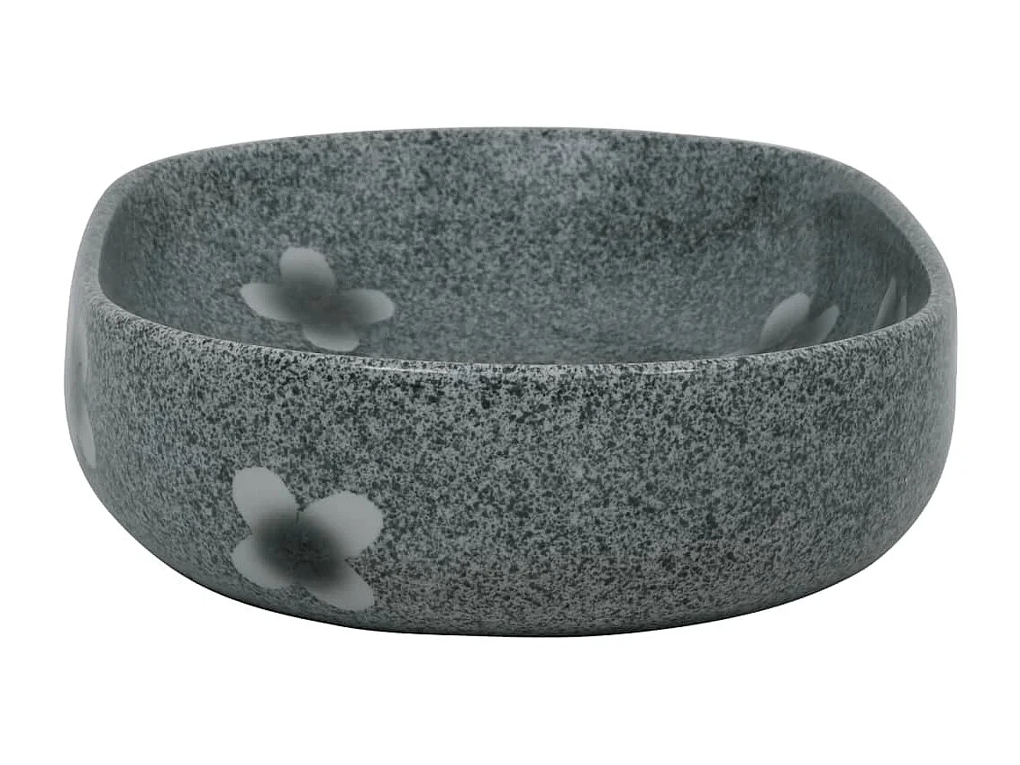 Lavabo da appoggio ovale blu 59x40x14 cm in ceramica