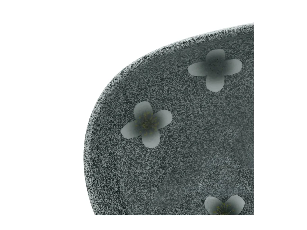 Lavabo da appoggio ovale blu 59x40x14 cm in ceramica