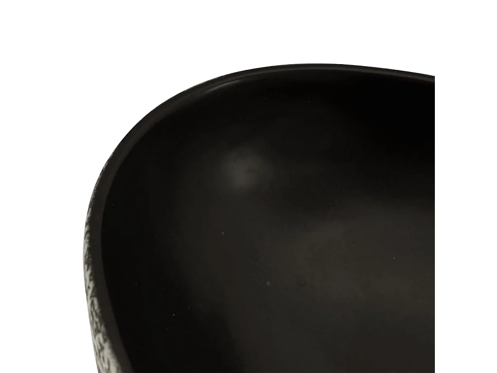 Vasque à poser noir et bleu ovale 56,5x36,5x13,5 cm céramique