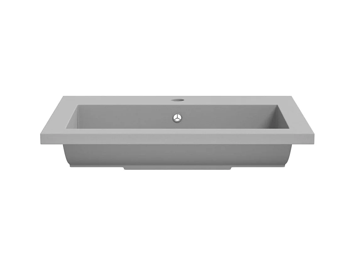 Granitspüle 600 x 450 x 120 mm Grau