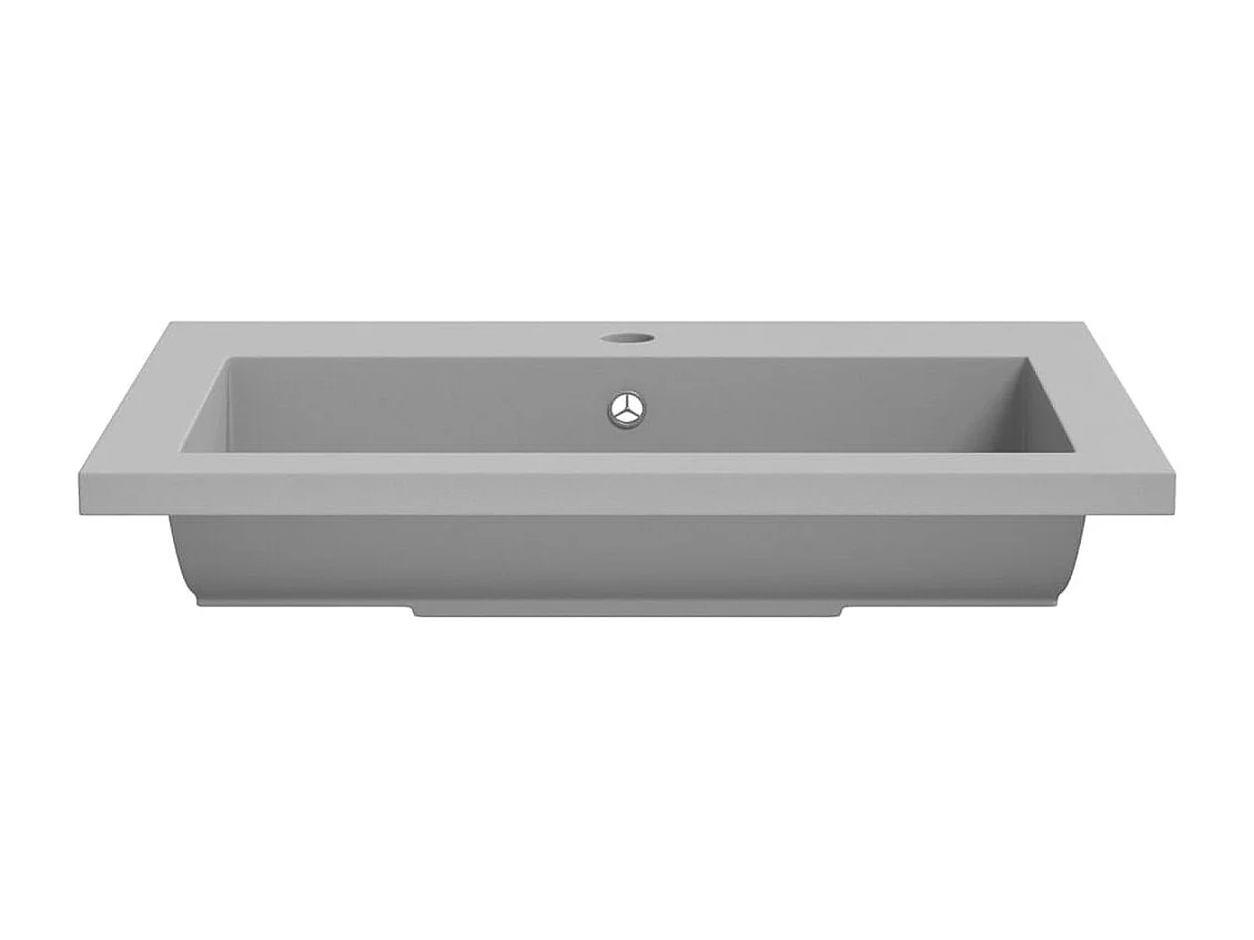 Lavabo en granit 600 x 450 x 120 mm Gris