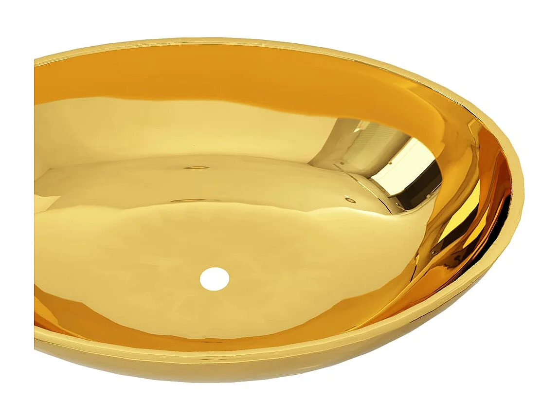 Lavabo 40  x 33 x 13,5 cm Céramique Doré