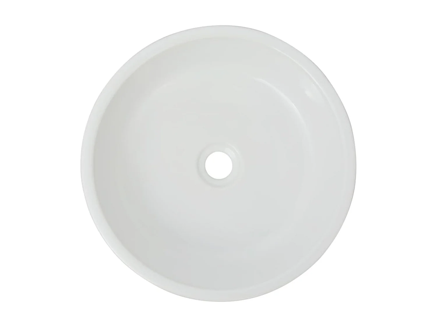 Lavabo ronde Céramique Blanc 42 x 12 cm