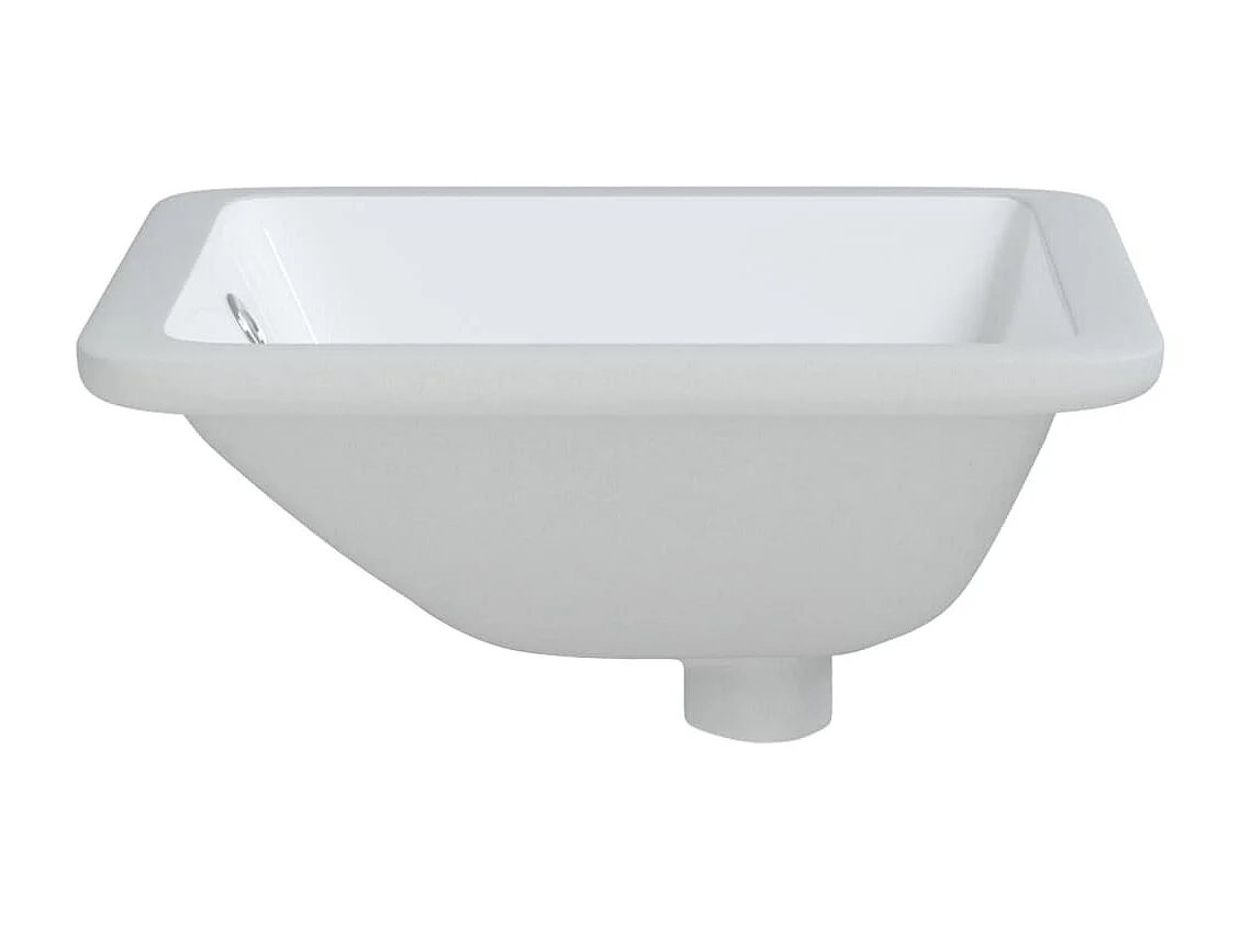 Évier de salle de bain blanc rectangulaire céramique