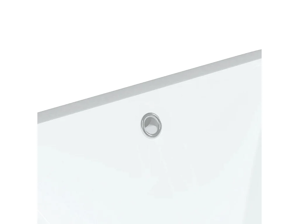 Évier de salle de bain blanc rectangulaire céramique