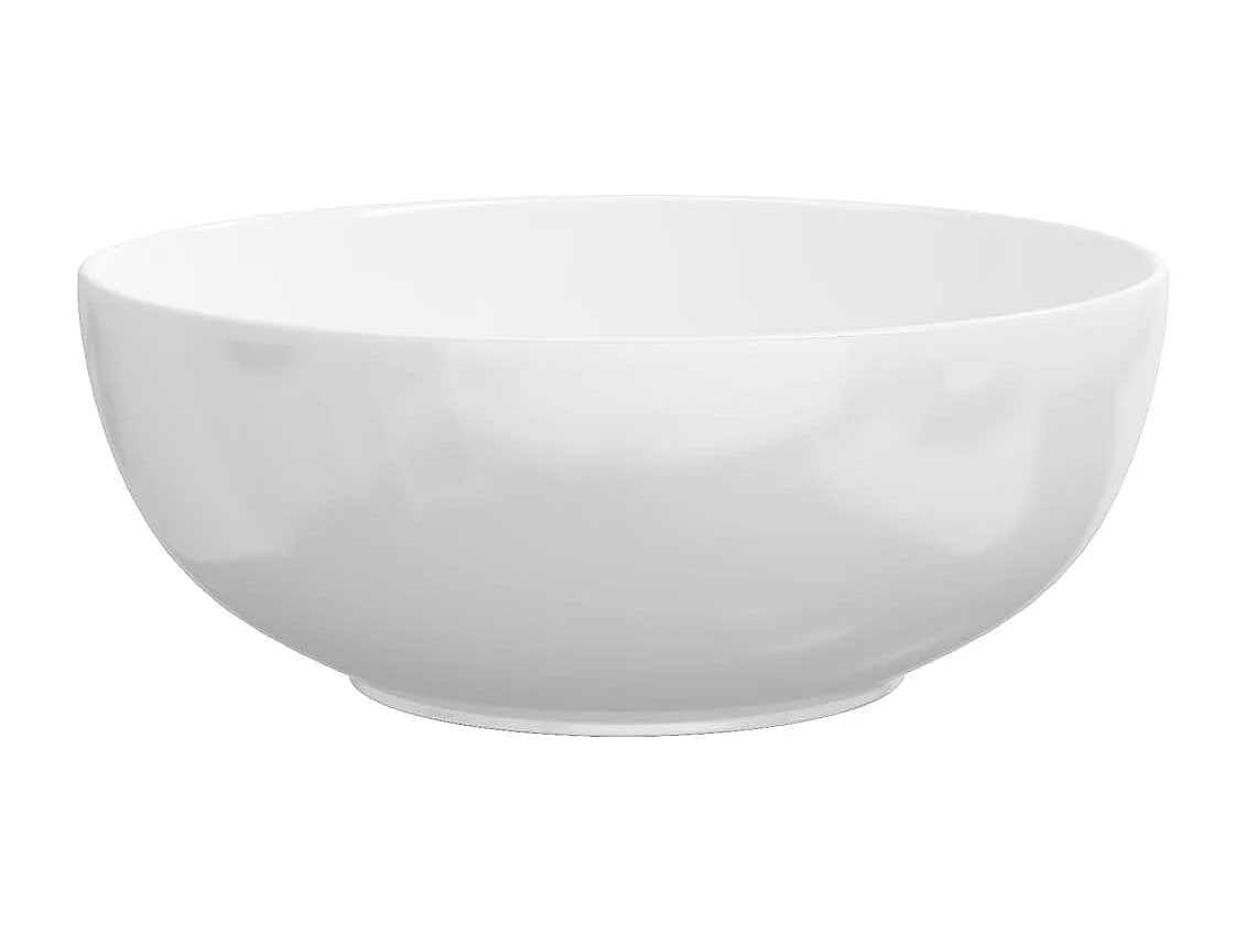 Pia branca 44x17 cm redonda de cerâmica