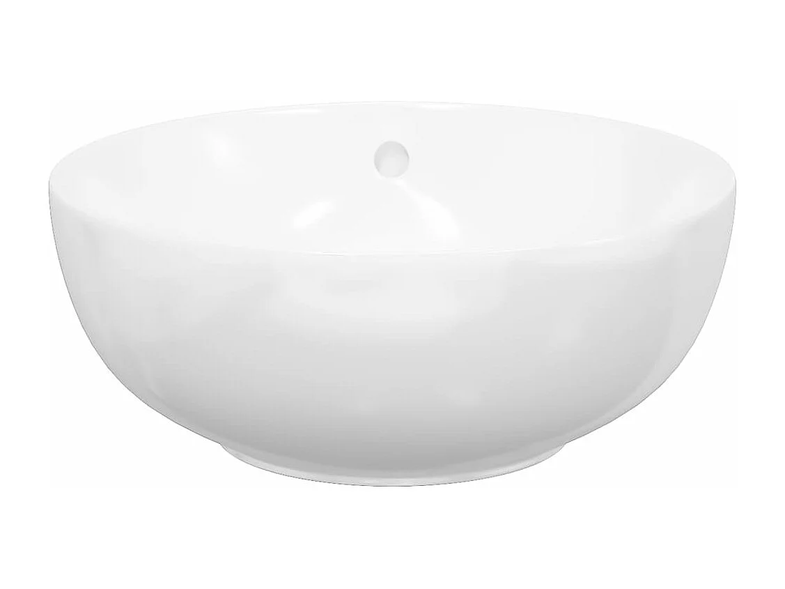 Lavabo blanc 44x17 cm céramique rond