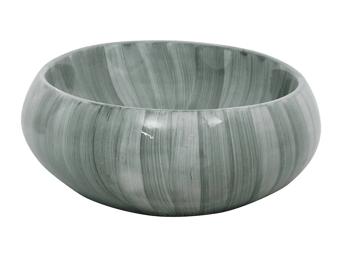 Lavabo sobre encimera ovalado verde 59x40x15 cm cerámico