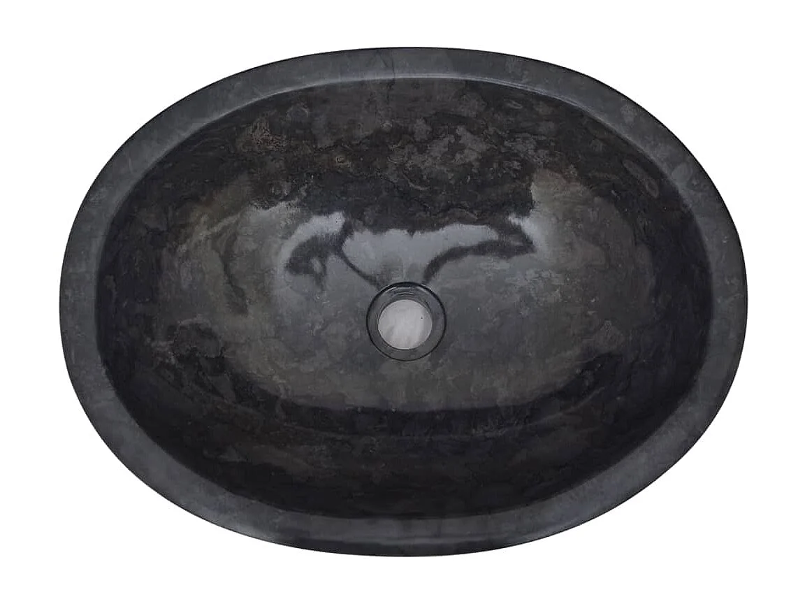 Lavabo Noir 53x40x15 cm Marbre