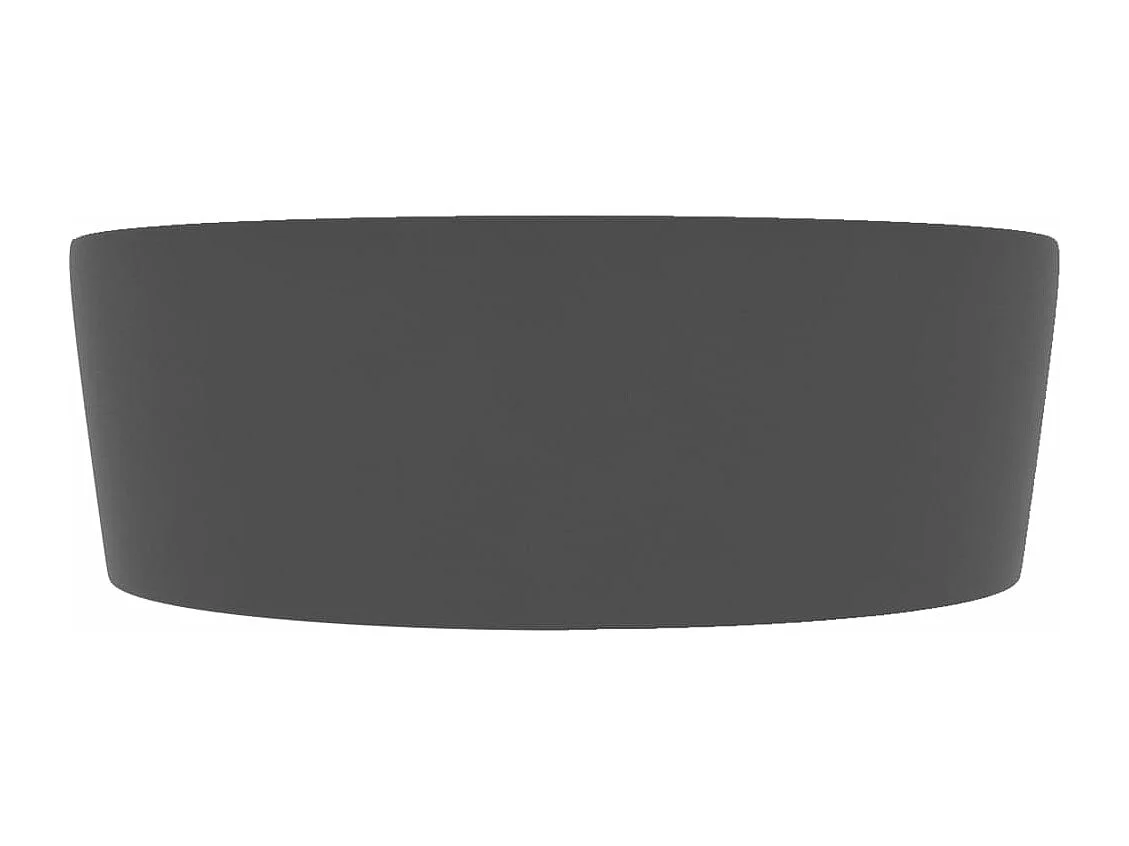 Lavabo de luxe avec trop-plein Gris foncé mat 36x13cm Céramique